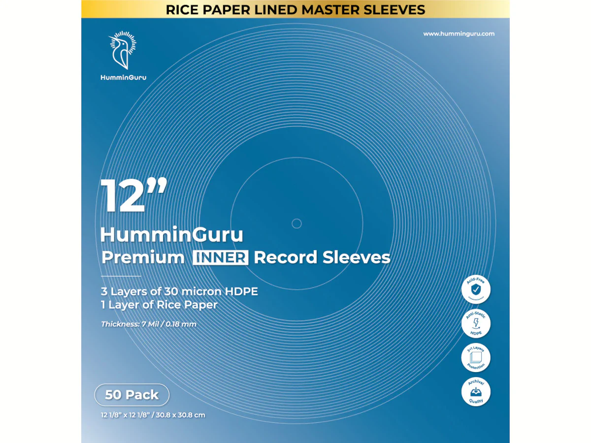 HUMMINGURU Pochettes intérieures PREMIUM x 50 (POUR DISQUES 12") - Image 2