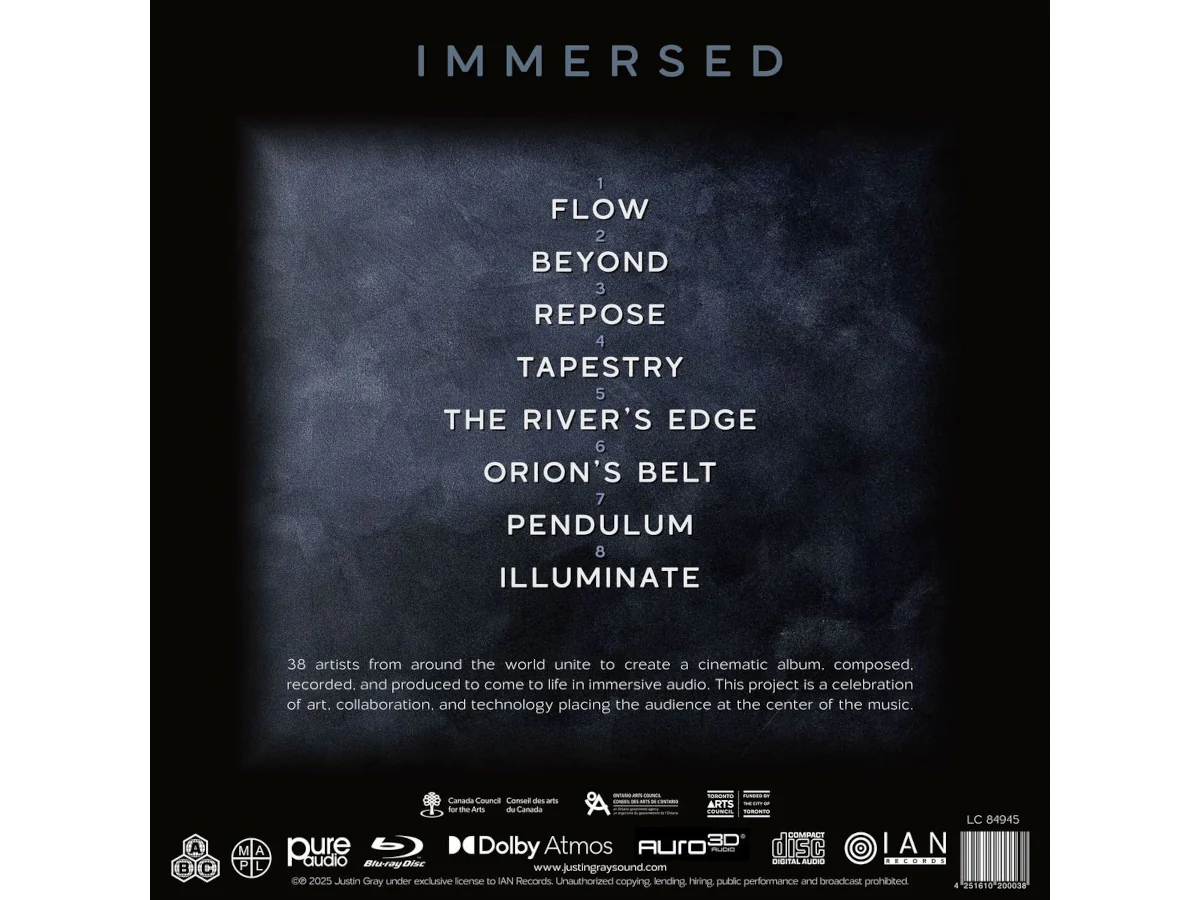 JUSTIN GRAY - IMMERSED - BLU-RAY AUDIO - Image 2