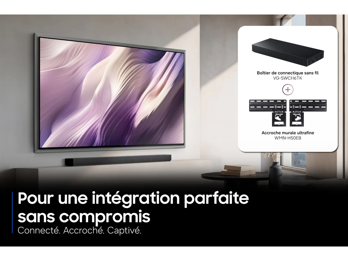 SAMSUNG TQ55S99H + BOITIER SANS FIL + FIXATION MURALE - Image 2